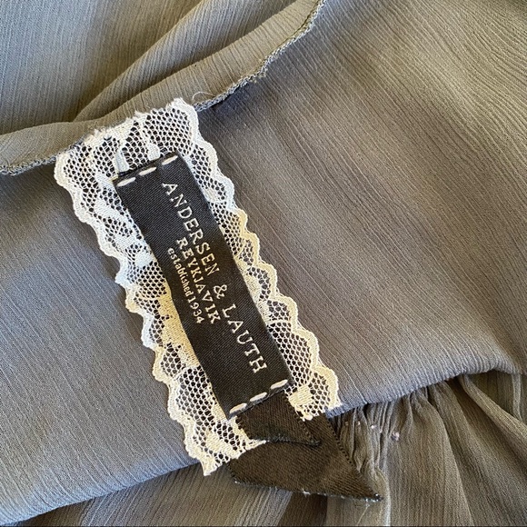 Andersen & Lauth Sheer Gray Chiffon Sleeveless Tank Sz 4 - Picture 15 of 15